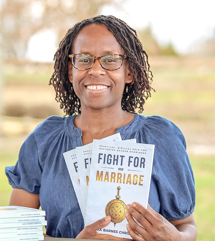 Photo of Anika with Books - FIGHT For Your Marriage